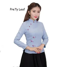 Весна китайский Стиль Cheongsam футболка
