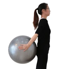 Шьет Для женщин 65 см фитнес тренировки подходит Йога фитбол тренировочный мяч для использования в помещениях серого цвета