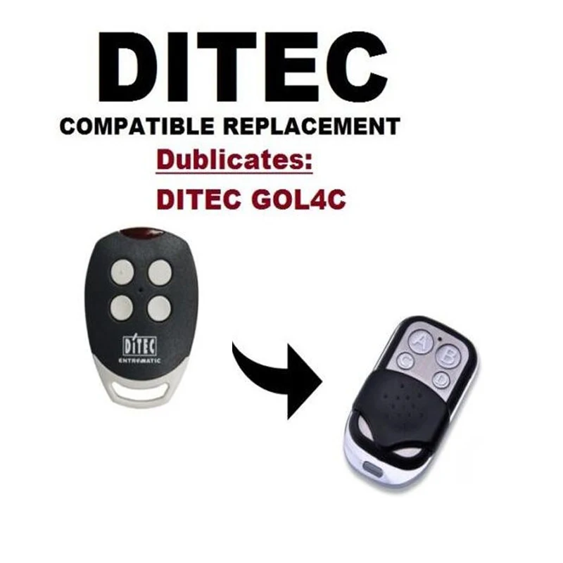 

2pcs FOR DITEC GOL4C Garage Door/Gate Remote Control Replacement Duplicator