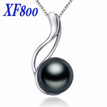 [XF800] Настоящие украшения из пресноводного жемчуга, 9-10 мм натуральный жемчужный кулон ожерелье свадебный подарок P069