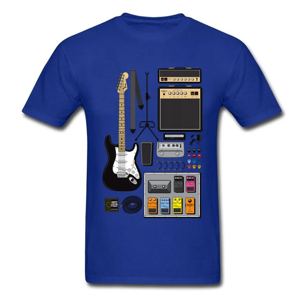 The Guitarist Pure Cotton Men's Short Sleeve Tops & Tees Custom Summer T-shirts Casual Clothing Shirt Latest O-Neck The Guitarist blue