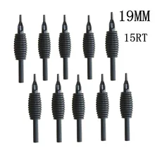 YILONG 10 шт. 19 мм 15RT одноразовый силиконовый черный насадки для тату наконечники и рукоятка с наконечником