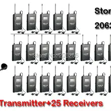 Takstar WTG-500/WTG 500 UHF PLL Беспроводной акустической передачи Системы 1 передатчик+ 25 приемники+ 1 головной MIC+ 25 наушники