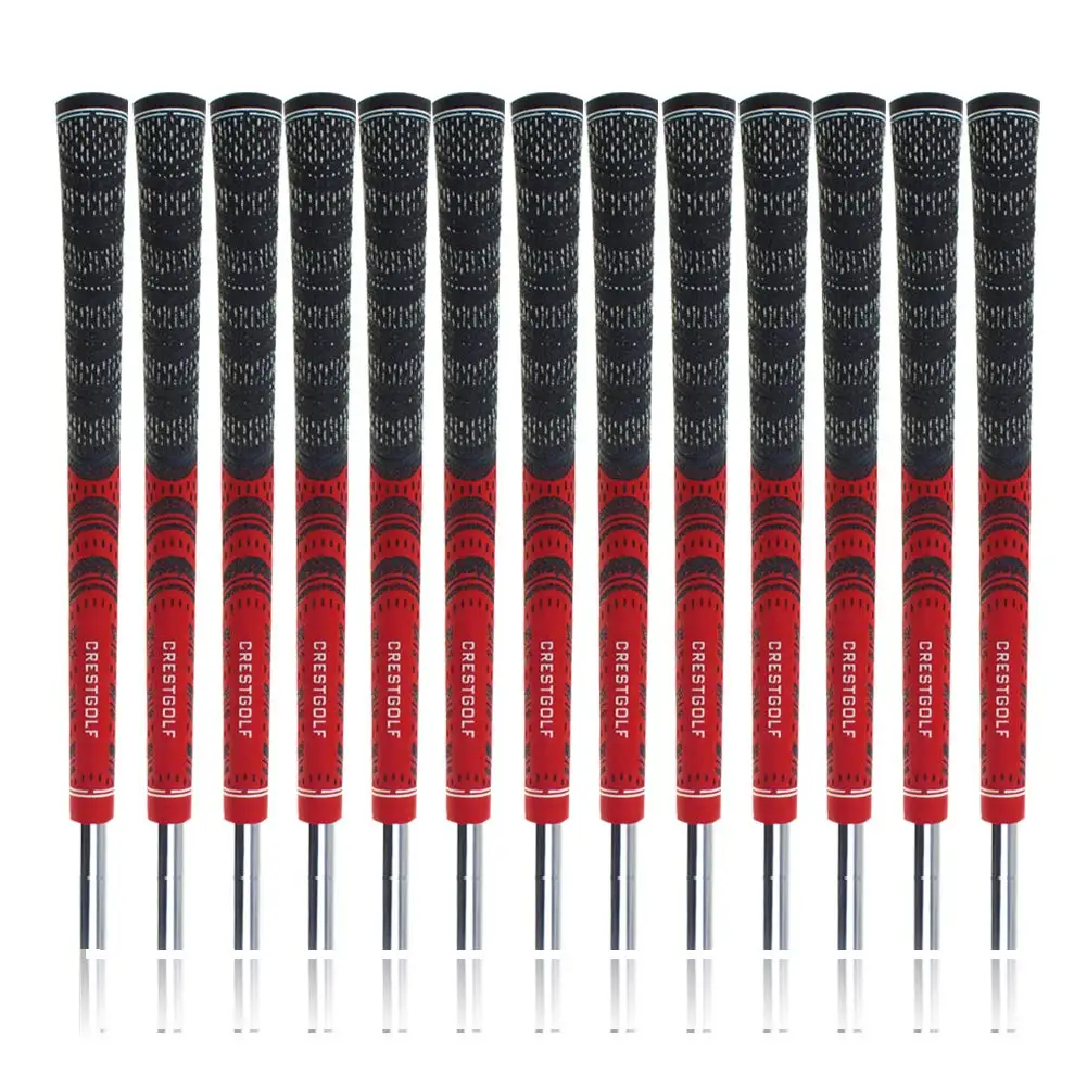 Crest golf Club Grips-13pcs/упаковка стандартный размер резиновый комбинированный с углеродным двором, 5 цветов доступны ручки для гольфа