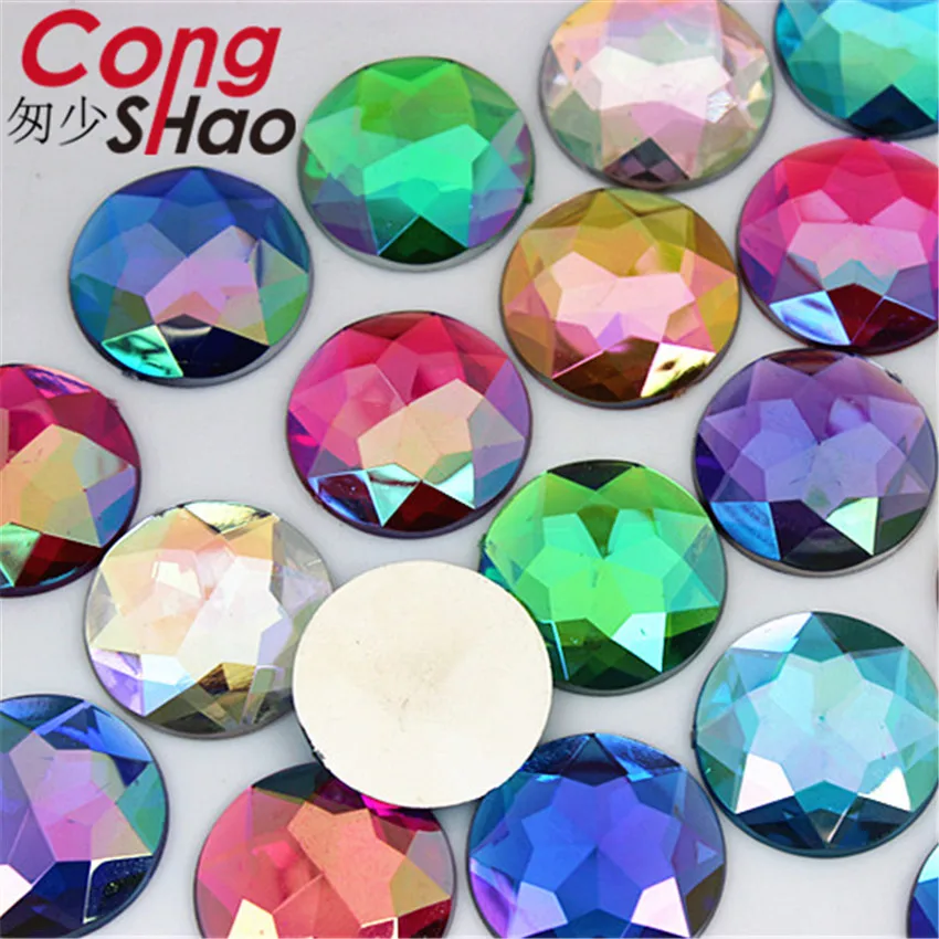 100PCs Round Eye Glass Flatback Scraphook Cabochons for Phone DIY Craft