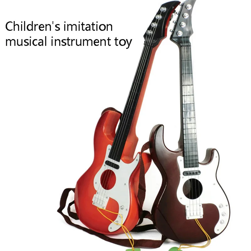 Детская электрическая гитара; Музыкальные инструменты высокого качества; 4 струны; детская электрогитара; музыкальные игрушки; подарок на день рождения