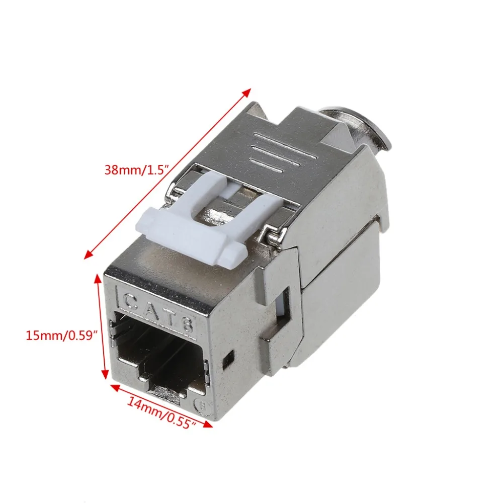 1 шт. RJ45 Keystone Cat6 Cat6A Экранированный FTP модуль из цинкового сплава Keystone Jack сетевой разъем адаптер