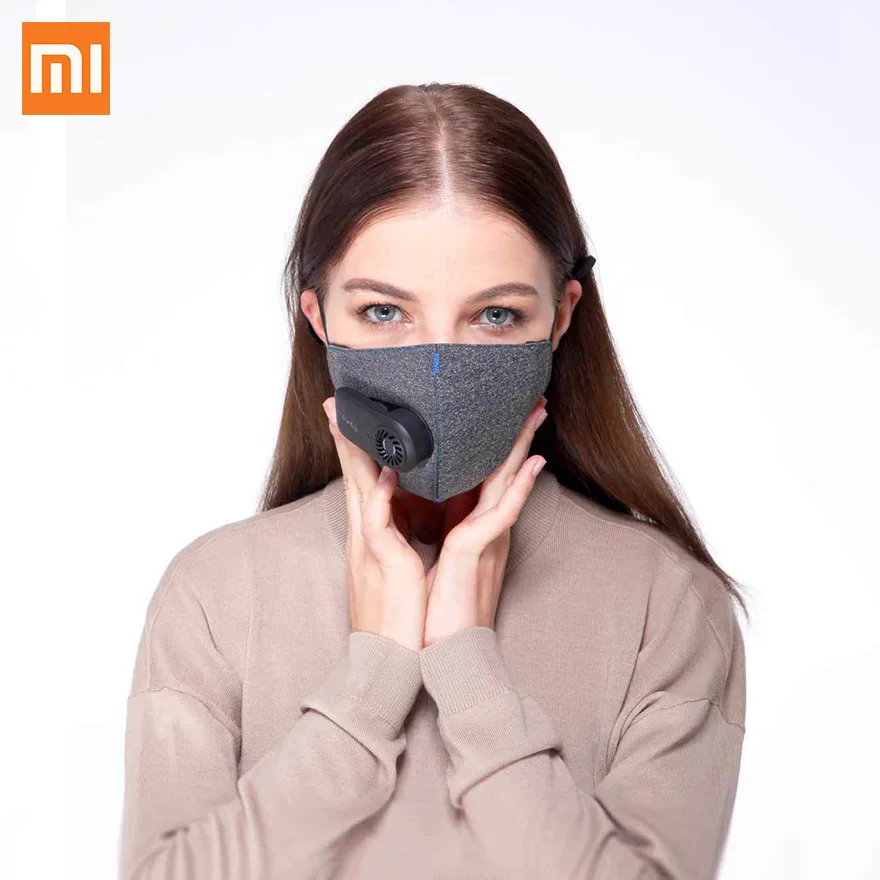 

Xiaomi Purely Air Mask Anti-Pollution Respirator PM2.5 Filter 550mAh Anti Dust Outdoor Sport With Fan Air Breathing Purifier