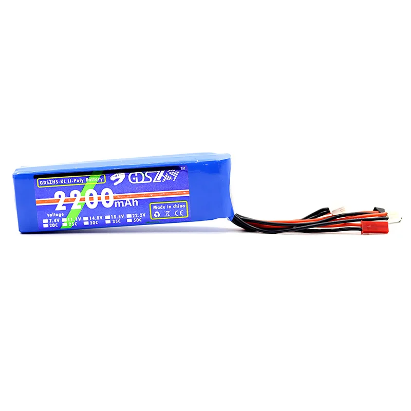 

B6FPV 11.1V 2200mAh 3S 1C Lipo Battery for Frsky X9D Plus Futaba T8FG Radiolink AT9S Radio Transmitter RC FPV Racing Drone