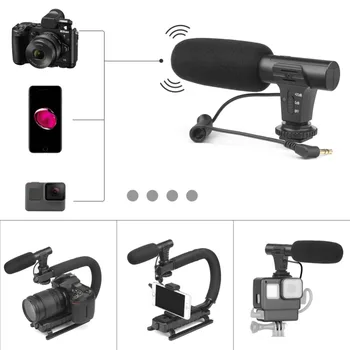 

3.5mm Camera MIC-05 Microphone Vlong Photography Interview Digital Video Recording Microphone for Nikon Canon DSLR Camera