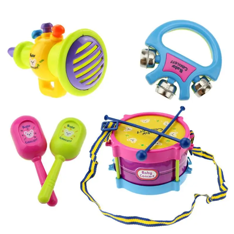 Baby font b Musical b font Toys 5pcs Kids Roll Drum font b Musical b font
