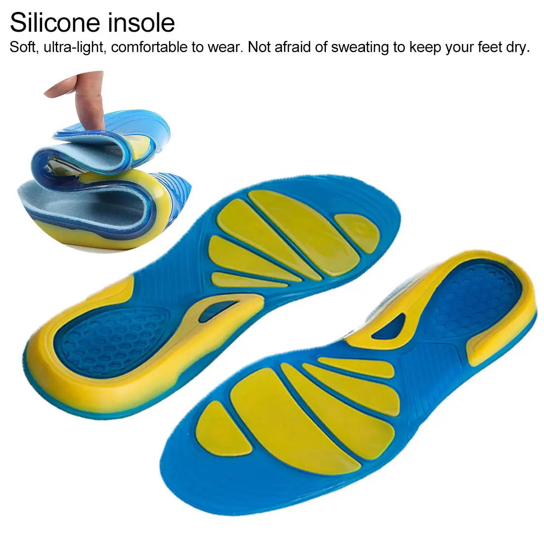 

Arch Orthopedic Insole Silicon Gel Foot Care for Plantar Fasciitis Heel Spur Running Sport Insoles Shock Absorption Pads