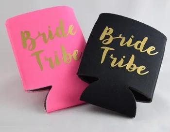 

5pcs lot Custom name Beer Bottle Cans Cooler holder wedding Bachelorette Hen Night party Bride Bridesmaid gift decorations