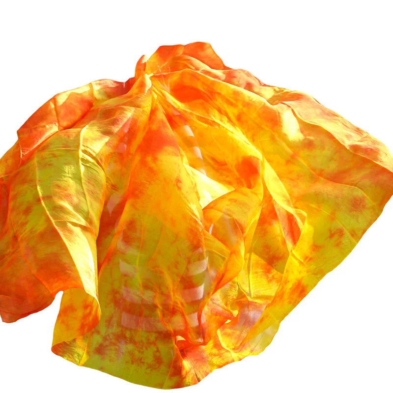 Дизайнерская натуральная шелковая вуаль для танца живота, дешевые вуали для танца, 250 270*114 см желтая роза фиолетовая - Цвет: as picture