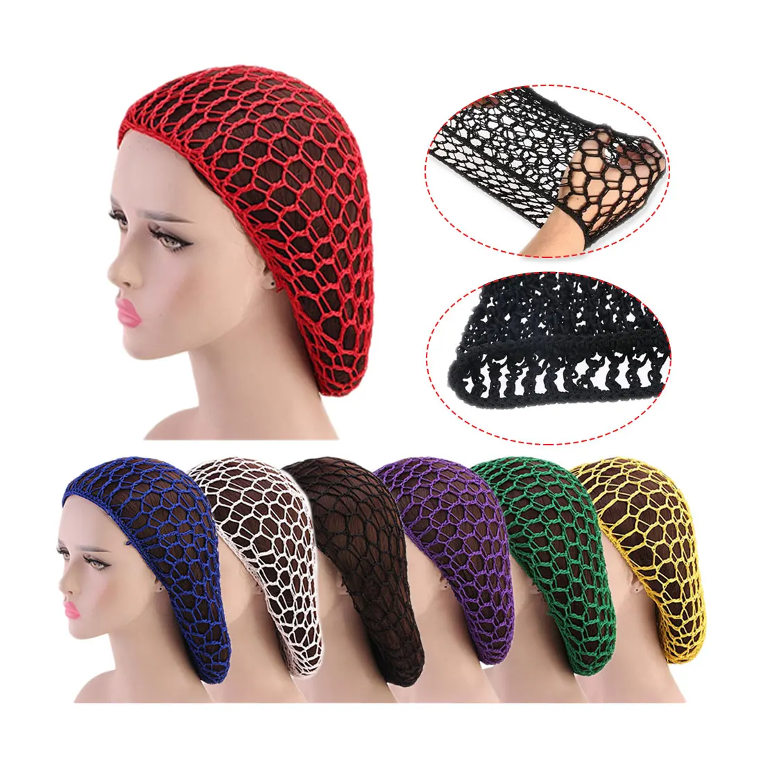 

Hair Net Bands Snood Cover Rayon Net Hair Net Hair Accessories to Sleeping Crochet Hairnet to Women Lady
