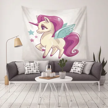 

3D Running Horses Pattern Tapestry Tridimensional Wall Hanging Gobelin for Sweet Warmth Living Room Decorative Mural