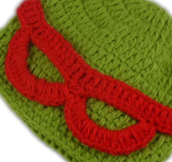 Newborn Baby Ninja Turtle Design Crochet Knit Costume Infant Photo Props Accessories With Handmade Diaper Cover Hat Kids Clothes