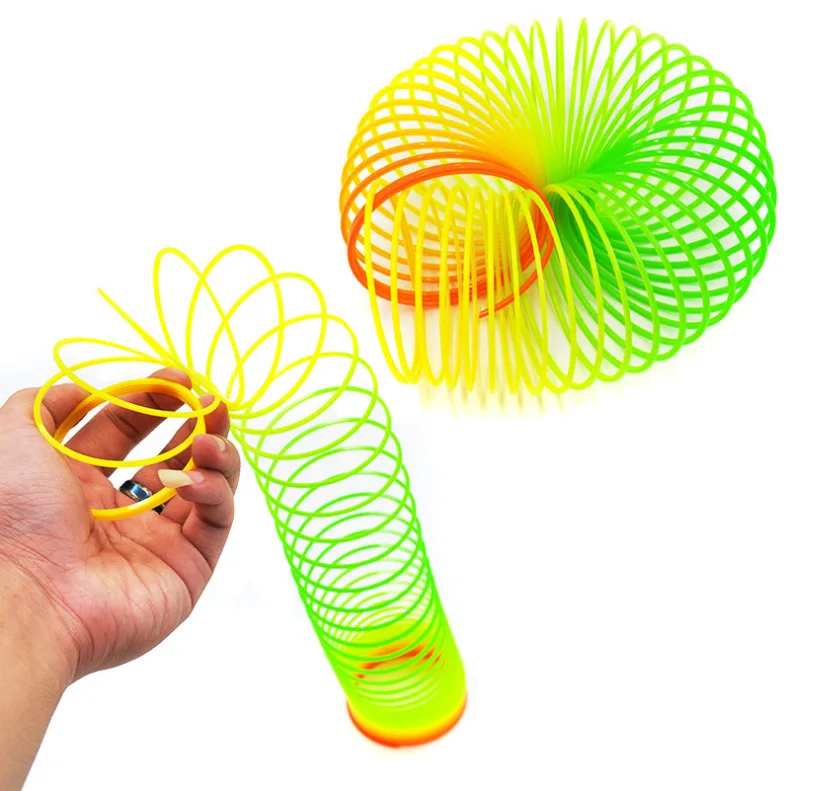 Yooap Children's educational toys spring color box small rainbow ring elastic children's magic ring Yooap Children's educational toys spring color box small rainbow ring elastic children's magic ring