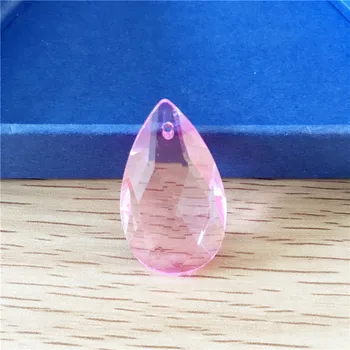 

Lovely 10pcs 38mm Chandelier Mesh Tear Drop Hanging Pink Crystal Trimming Chandelier Crystal Pendants For Lamp Adornment