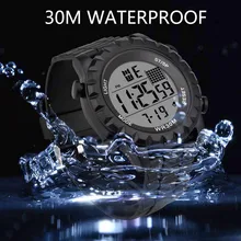 Роскошная жизнь водонепроницаемые спортивные часы Мужские аналоговые цифровые военные армейские светодиодный водонепроницаемые наручные часы relogio masculino Digital