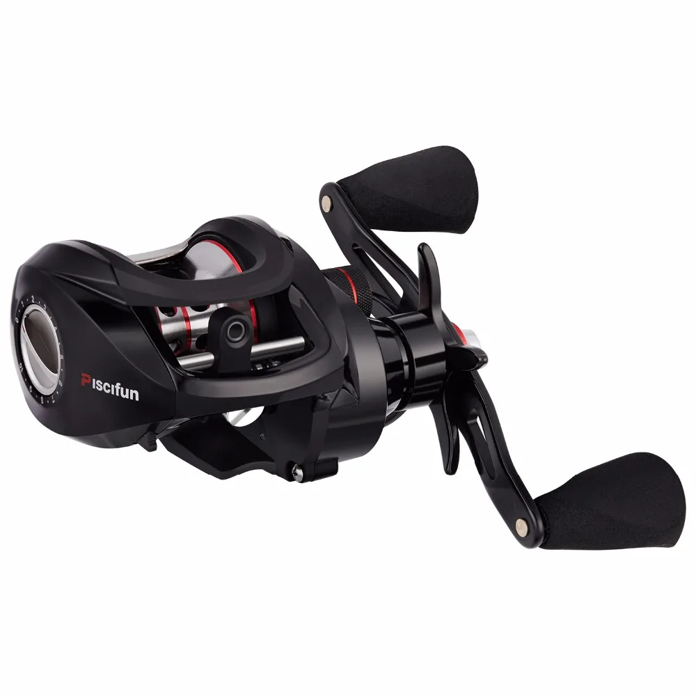 Piscifun سيل Baitcasting بكرة مع غطاء حقيبة 8.1 kg الكربون السحب 7.1: 1 والعتاد نسبة المياه المالحة المياه العذبة Baitcaster الصيد بكرة