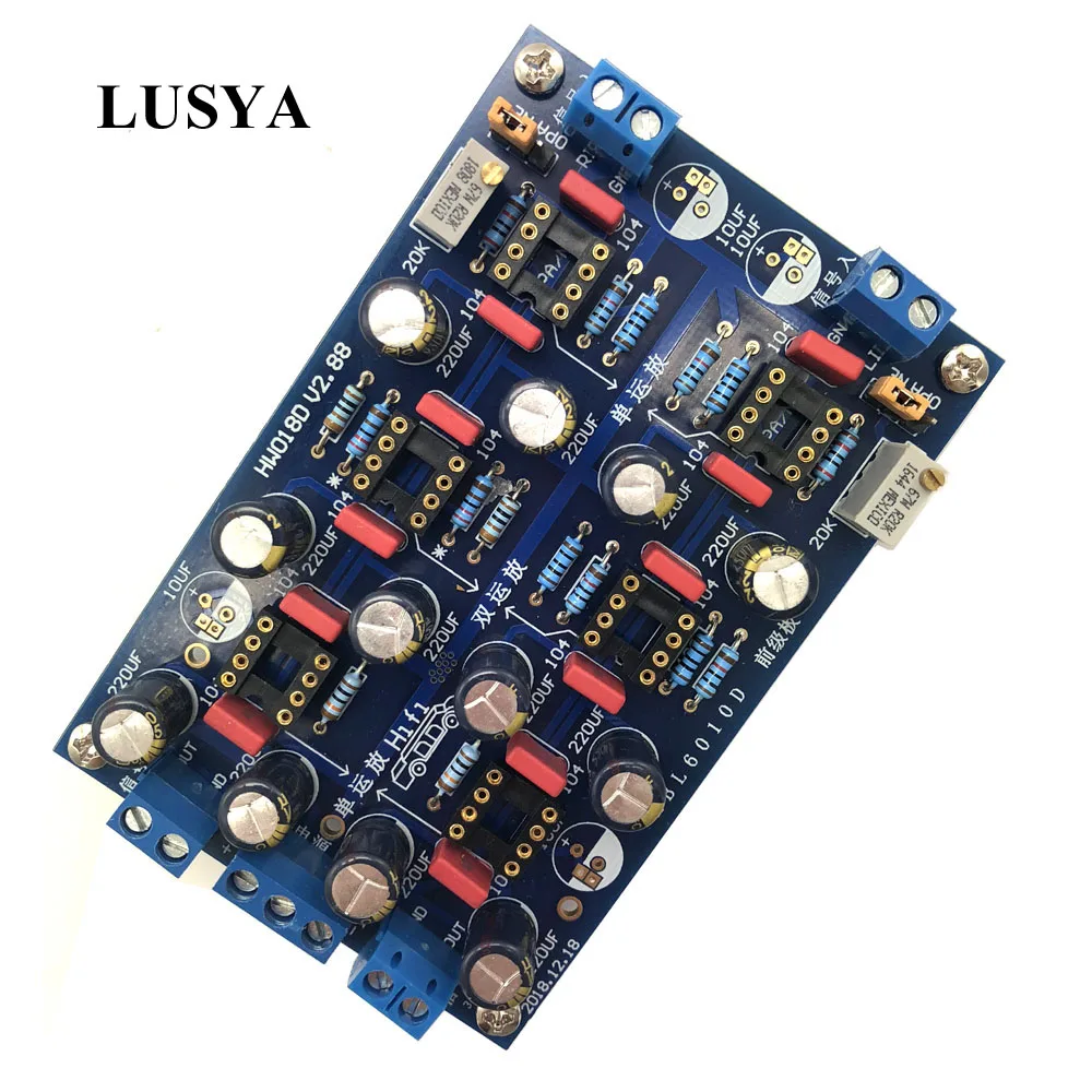 

Lusya HIFI MBL6010D Preamp Tone audio Board Pre-signal Buffer Amplifier Board T0047