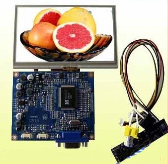 (Видео + VGA) плата привода 2 4-дюймовый сенсорный ЖК-экран TFT 4 3 (RGB)* 480 (система