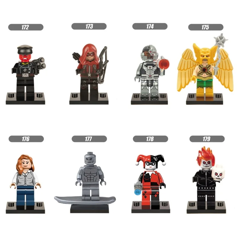 

Single Sale Super Heroes Red Skull Red Arrow Victor Ultron Harley Quin Ghost Rider Bricks Building Blocks Children Gift Toys