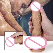Soft Silicone Dildo 8inches Realistic Dildos With Strong Suction Cup Large Dick Flexible Artificial Penis Sex Toys For Women#J30