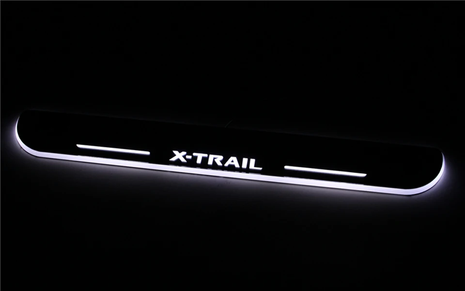 SNCN светодиодный дверной порог для Nissan X-tail Xtrail светодиодный подвижный светильник, накладка на дверь, приветственный Педальный светильник