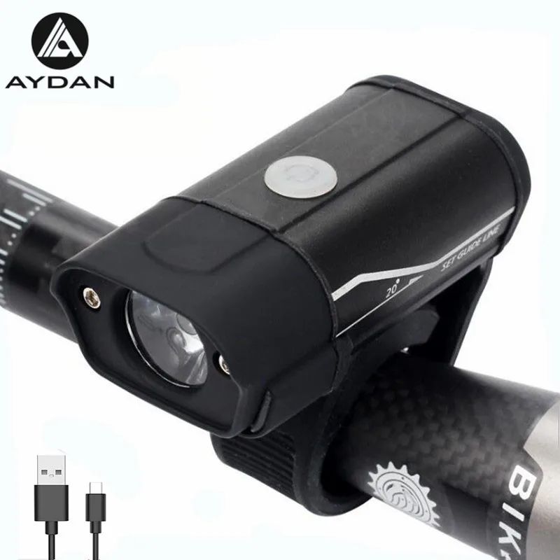 

Bicycle Light USB Rechargeable Bike Front Light 350 Lumens LED Bicycle Headlight MTB Bike Flashlight Handlebar Light 5 Modes