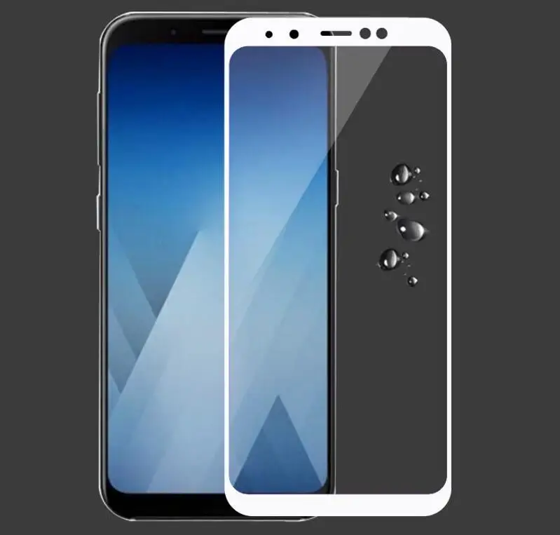 Для Samsung A8 2018 полное покрытие 2.5D 9H закаленное стекло для Galaxy Plus защита экрана