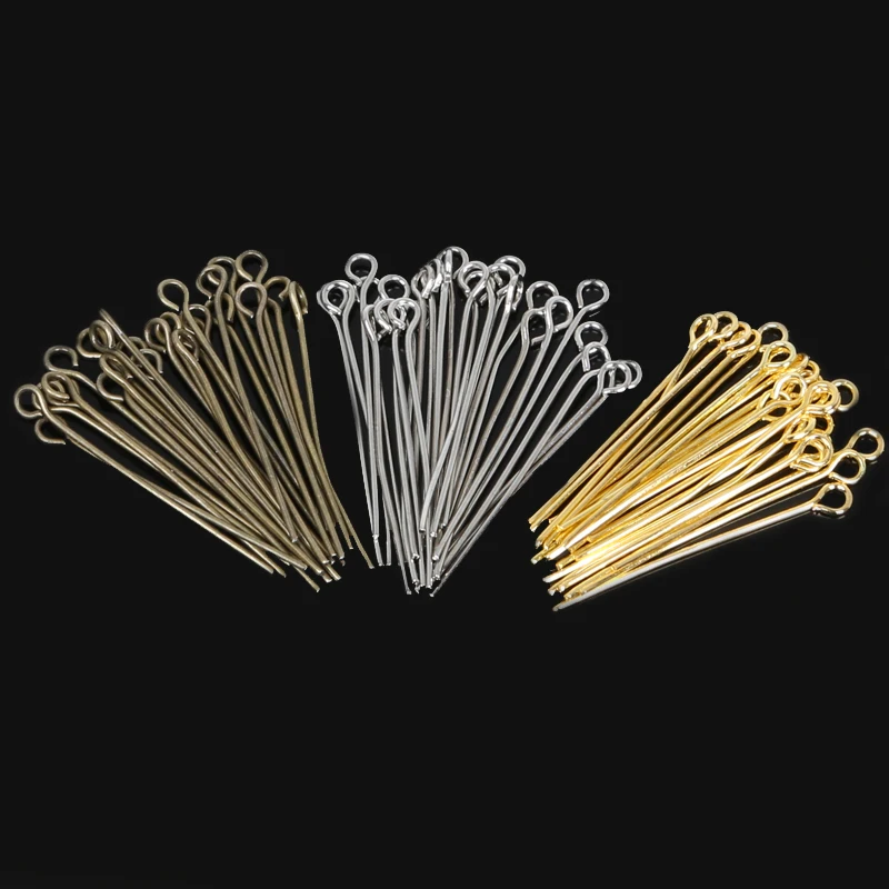Eye Pins Jewelry Making Rhodium Eye Pins Jewelry Findings 30mm