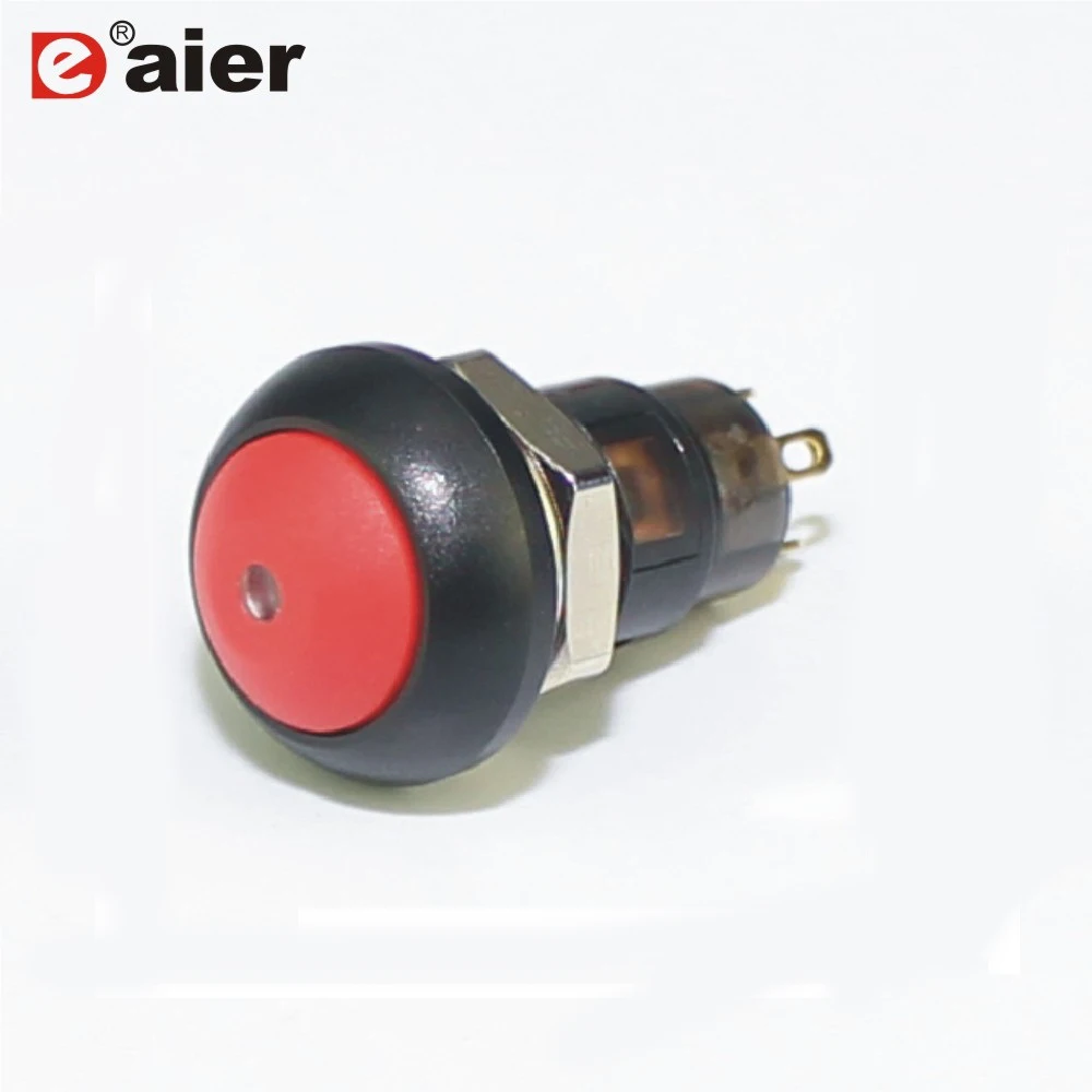 50PCS DS-12B-DL 12MM Plastic maintained 3V dot illuminated waterproof push button switch with solder terminals | Спорт и развлечения