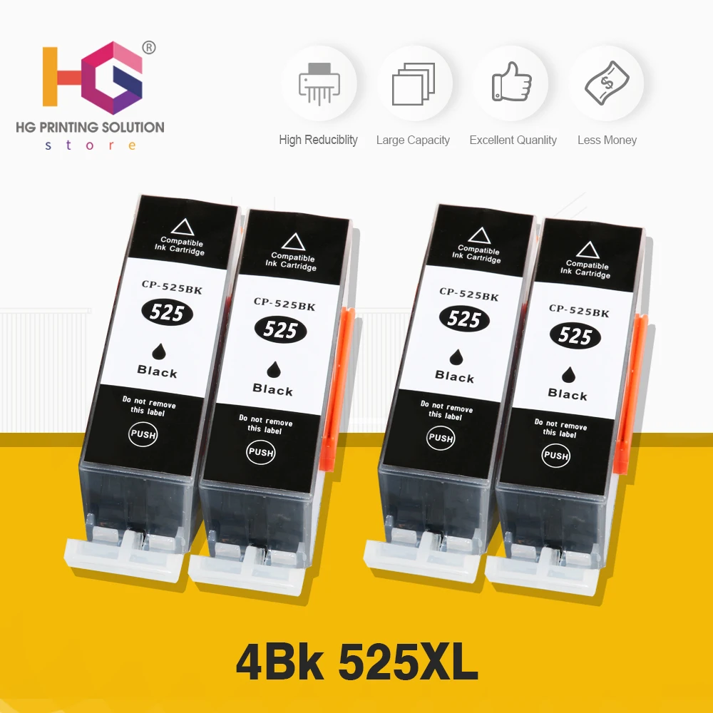 

Replacement For Canon MG5150 MG5250 MG5350 MG 5150 MG 5250 MG 5350 Printer Ink Cartridges Refillable PGI-525 PGI525