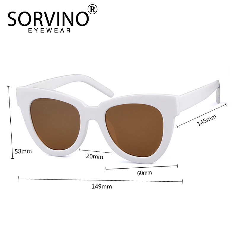 SORVINO Ретро дизайнерские Черепаховые кошачьи глаза солнцезащитные очки для женщин Роскошные брендовые классические женские белые кошачьи глаза солнцезащитные очки Shades SP115