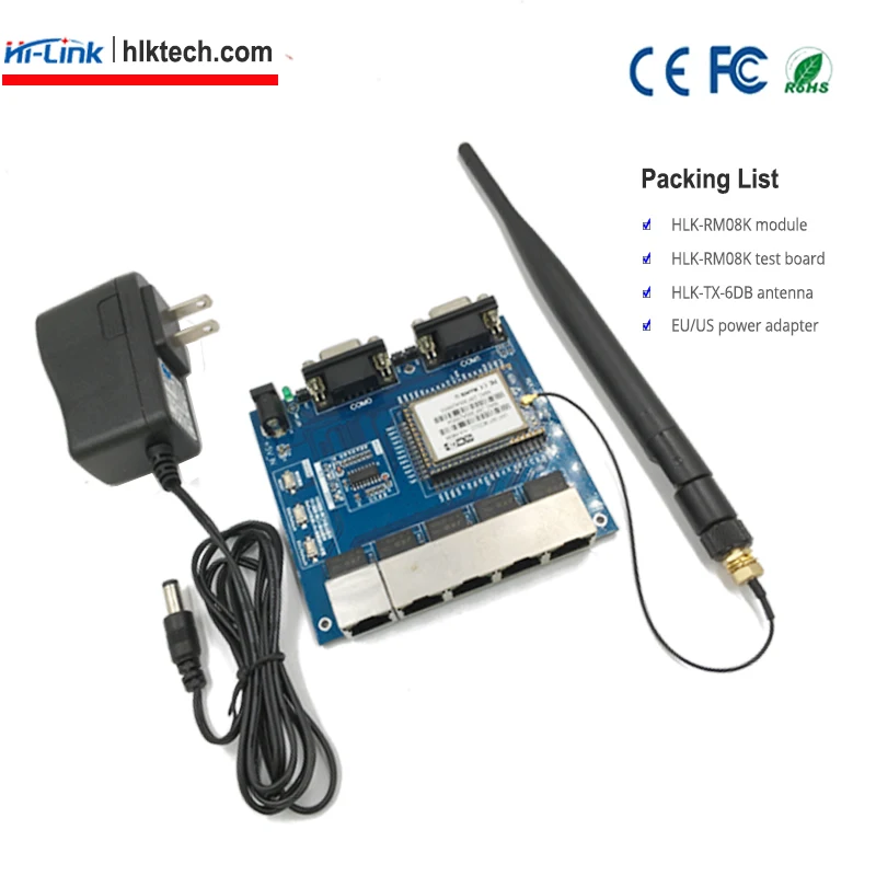 Бесплатная доставка модуль Wi Fi с поддержкой Hi Link серия ethernet последовательный порт UART к модулю MT7688K комплект