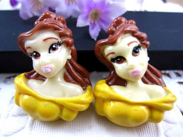 

10pcs/lot kawaii flat back resin princess for kids DIY resin cabochons accessories about 35mm
