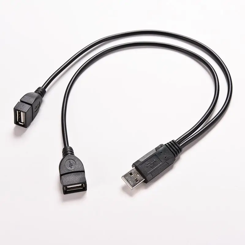 Черный USB 2 0 A Male Dual гнездовой разъем Y сплиттер usb хаб|splitter usb|usb hubdual female |