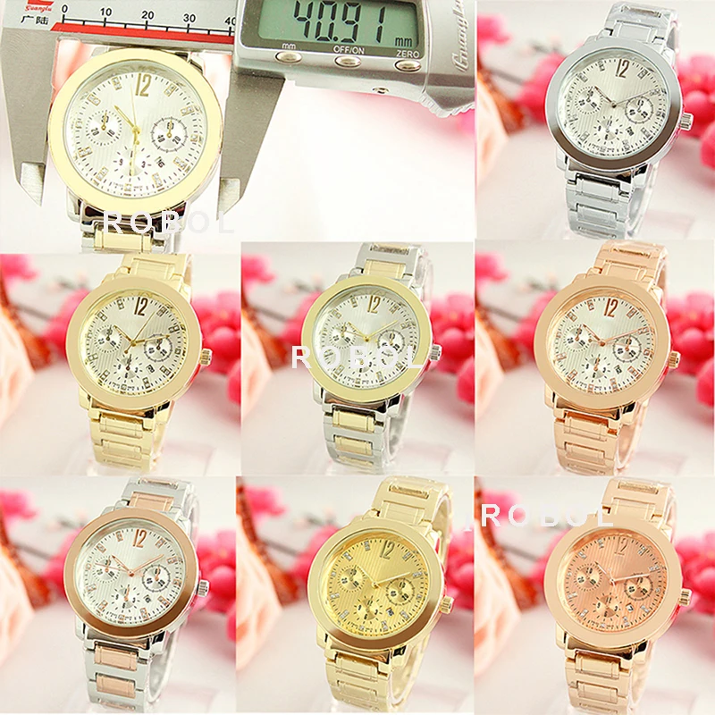 

ROBOL Stainless Steel Men's and Women's Couples Quartz Watches Fashion Luxury Jewelry Gift Temperament Elegant Exquisite