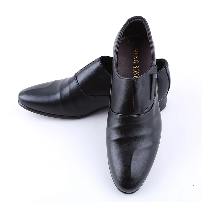 HENGSONG/Коллекция года; мужские туфли для гольфа с острым носком; обувь из искусственной кожи; дышащая повседневная обувь без застежки; мужская обувь