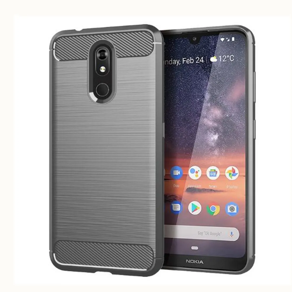 Чехол из углеродного волокна для Nokia 3 2 резиновые силиконовые чехлы телефонов TA