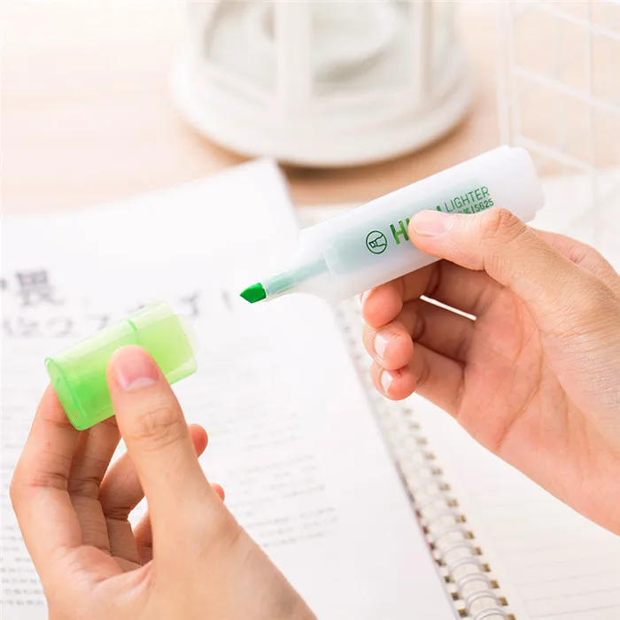 Deli 6 Color Highlighter Waterproof Art Drawing Writing Markers Pen Fast Dry Fluorescent Bright Color Office School Highlighters (17)