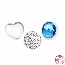 925 пробы серебро декабря капли Petite бисер DIY Fit Пандора подвешиваемый кулон колье подвески или Браслеты 3 шт FLS009-12