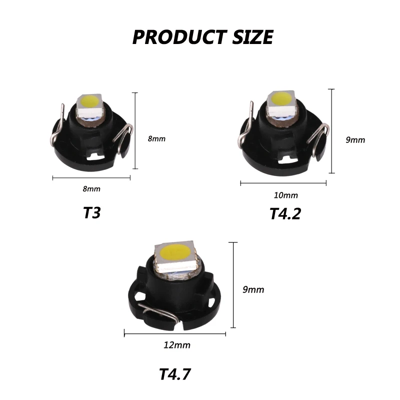 10X T3 T4.2 T4.7 светодиодный световая приборная панель приборная лампа 12V Neo Клин Белый/синий/голубой/красный/зеленый