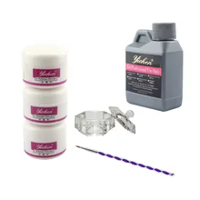 Набор для акриловых ногтей маникюрный набор 3 шт акриловый Кристальный порошок акриловая кисть для ногтей набор инструментов для дизайна ногтей набор для маникюрных инструментов