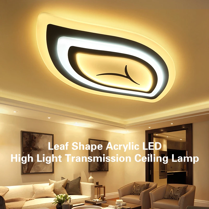 Bentuk Daun Modern Kreatif Akrilik Kap Lampu Led Ceiling Light Transmisi Cahaya Tinggi Langit Langit Perlengkapan Lampu Ceiling Lamp Fixture Acrylic Lampshadelampshade Led Aliexpress