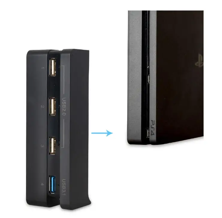 Новейший 4-в-1 концентратор PS4 Slim для Sony PlayStation 4 slim Console USB HUB 1 порт 3 0 + порта 2