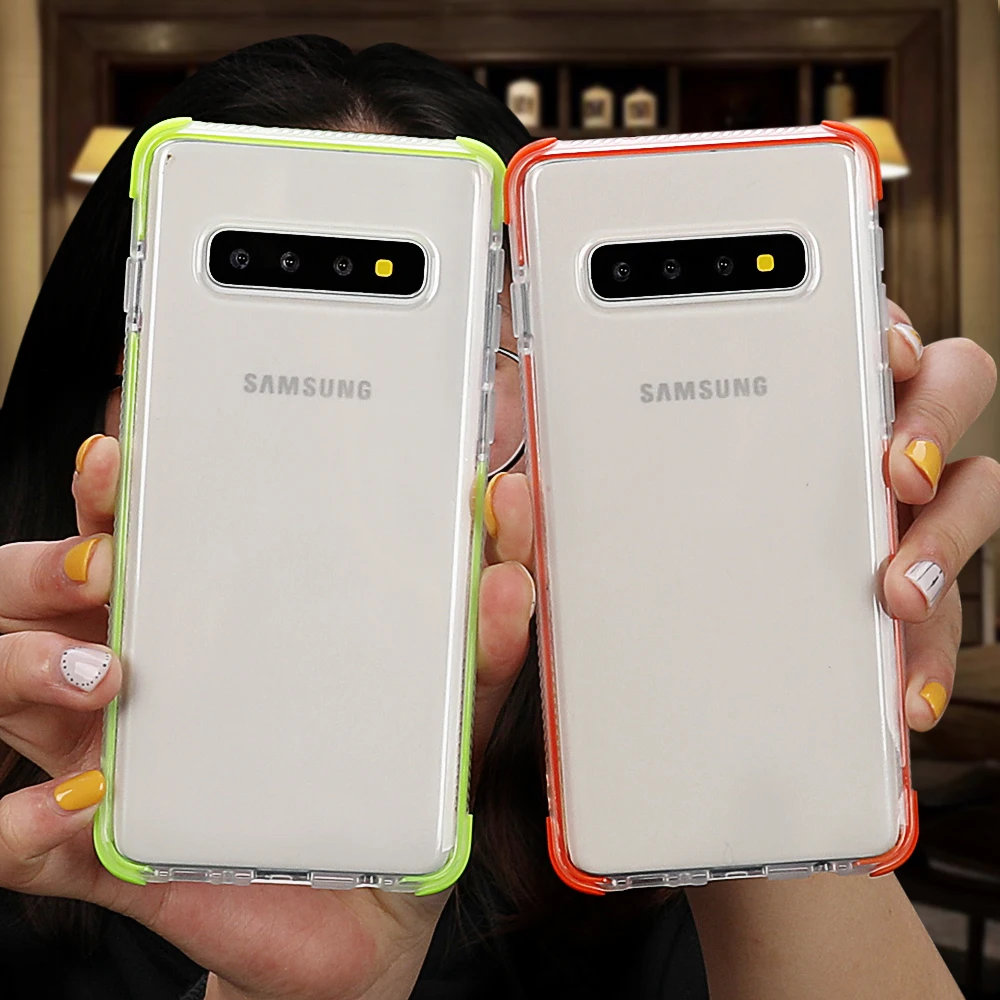 Ударопрочный Прозрачный чехол для телефона LOVECOM для samsung Galaxy S10 Plus S10 S10e Note 10 Pro, мягкая задняя крышка из ТПУ для телефона, подарок, новинка