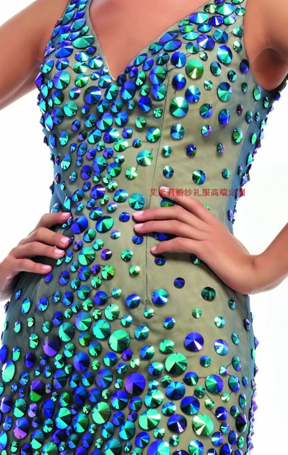 Дешевые женщины летнее платье роскошный кристалл vestidos de festa новая мода sexy backless пром платья